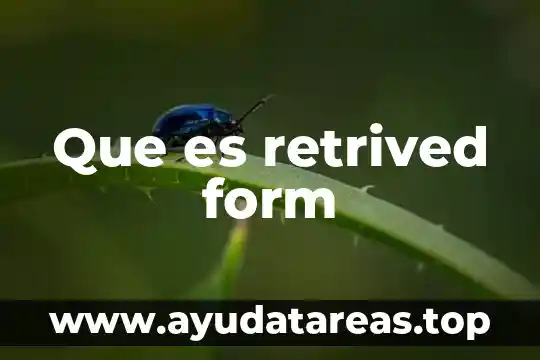 Passive voice indirect form que es y ejemplo 3 Que es retrived form