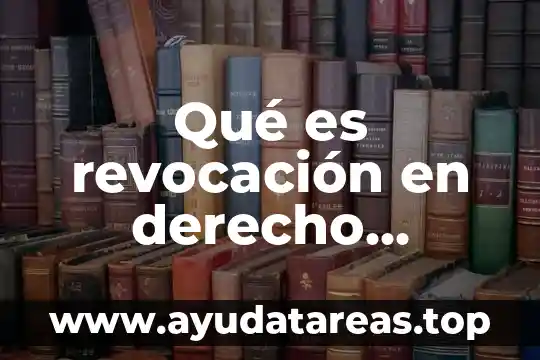 Qué es revocación en derecho procesal