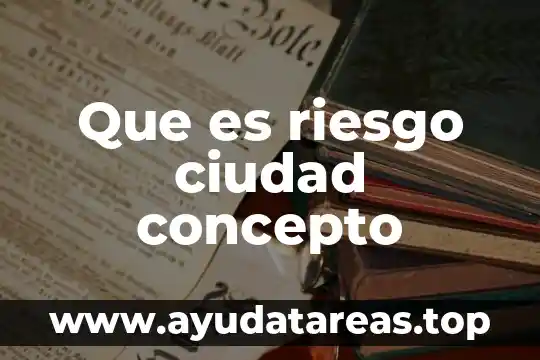 Que es riesgo ciudad concepto