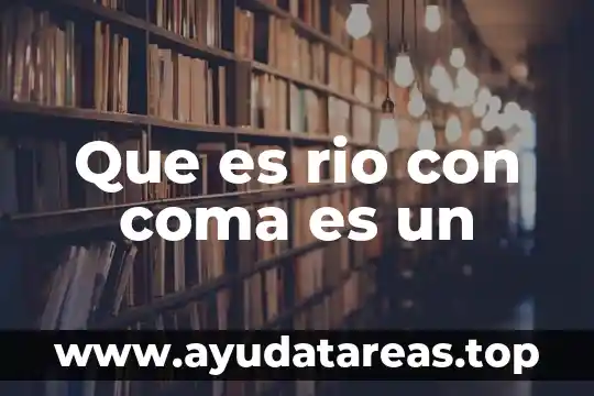 Que es rio con coma es un