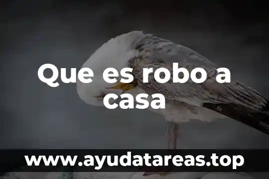 Que es robo a casa