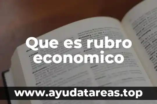 Que es el cuarto sector economico 4 Que es rubro economico