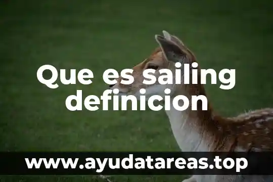 Que es sailing definicion