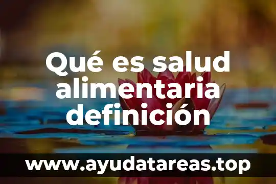 Que es la definicion del tema en una tesis 8 Qué es salud alimentaria definición