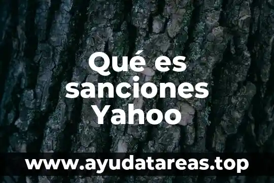 Qué es sanciones Yahoo