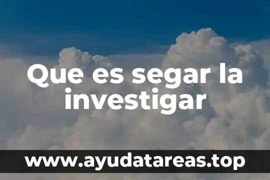 Investigar qué es un examen 4 Que es segar la investigar
