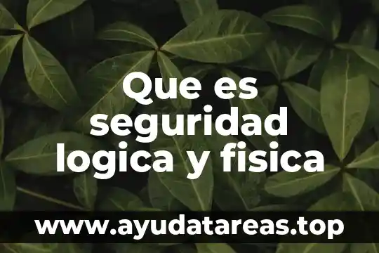 Que es seguridad logica y fisica