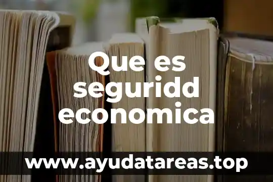 Que es seguridd economica