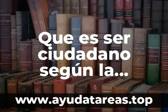 Que es ser ciudadano según la constitución