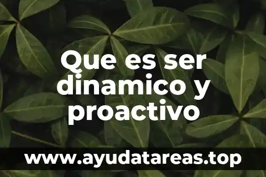 Que es ser alergico a la aspirina 6 Que es ser dinamico y proactivo