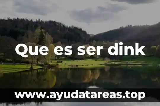 Que es ser dink