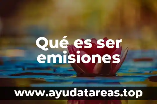 Qué es ser emisiones