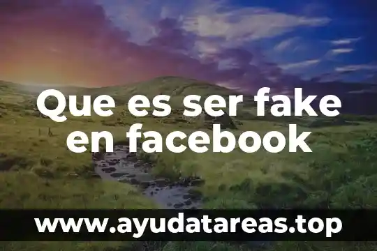 Que es ser generador de conversacion en facebook 3 Que es ser fake en facebook