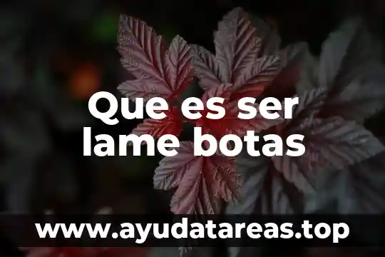 Que es ser lame botas