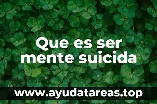 Qué es el duelo psicología y mente 5 Que es ser mente suicida