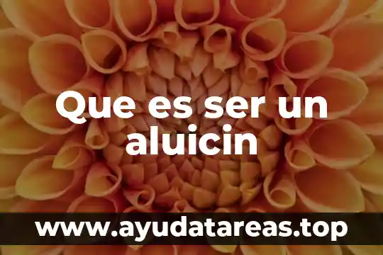 Que es ser un aluicin