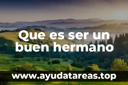 Qué es ser salvaje 8 Que es ser un buen hermano