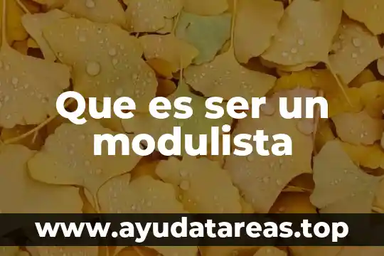 Que es ser una mata hari 6 Que es ser un modulista