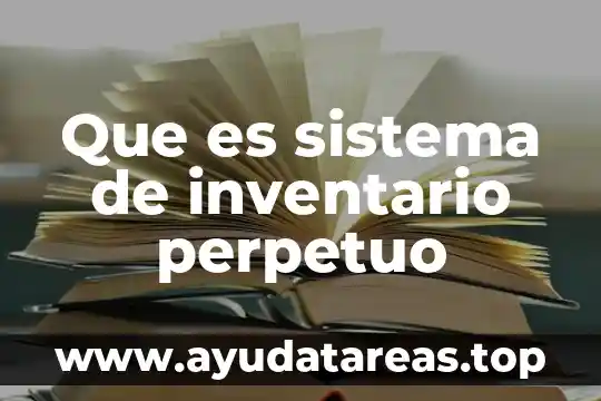 Que es sistema de inventario perpetuo