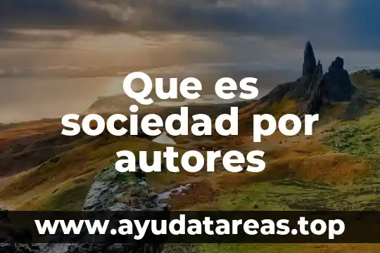 Que es sociedad por autores