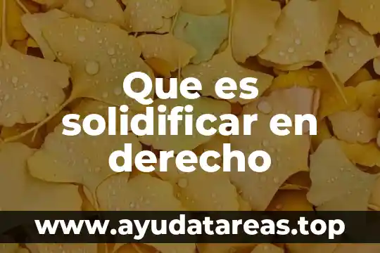 En filosofía que es método clases 3 Que es solidificar en derecho