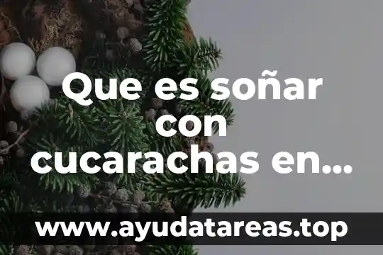 Que es la comida bontobi 6 Que es soñar con cucarachas en la comida
