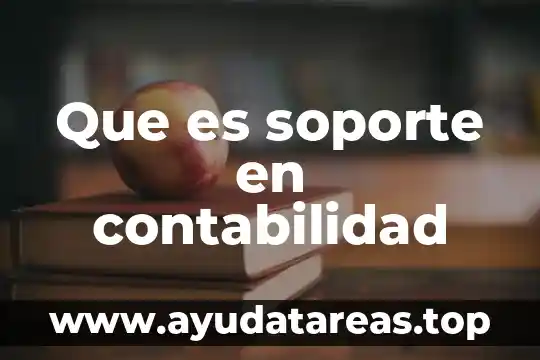 Que es soporte en contabilidad
