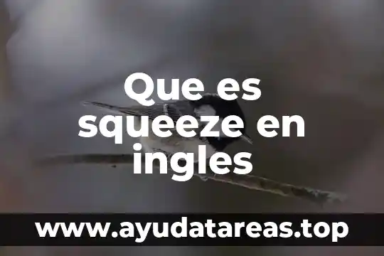 Que es el importe compuesto 5 Que es squeeze en ingles