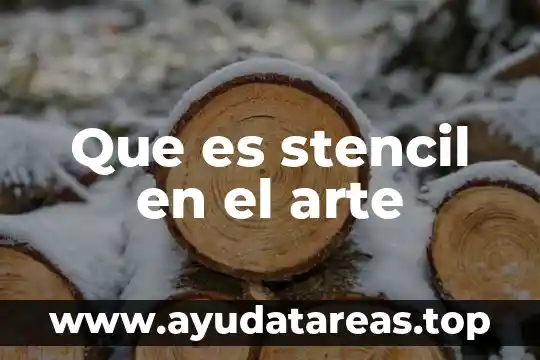 Que es stencil en el arte