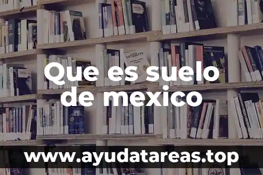 Que es suelo de mexico