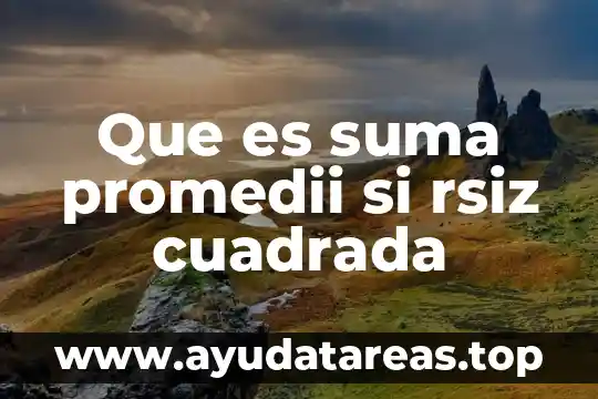 Que es suma promedii si rsiz cuadrada