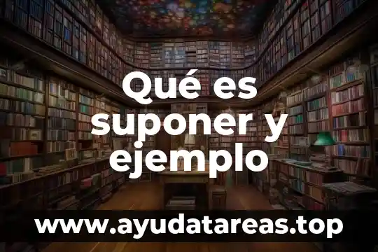 Qué es suponer y ejemplo