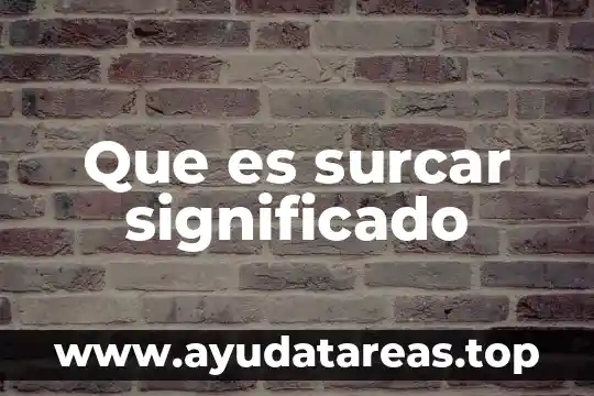 Los losetas que es el significado 4 Que es surcar significado