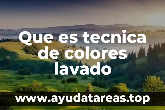 La definición de contabilidad parte de que es una técnica 6 Que es tecnica de colores lavado