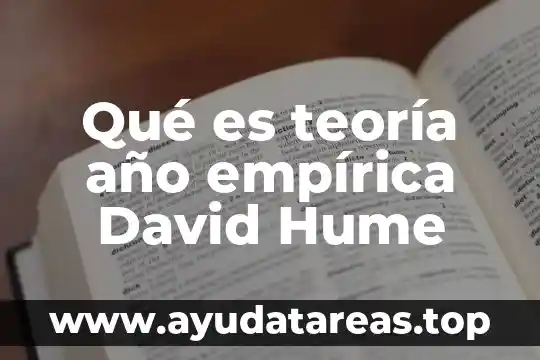 Que es bueno para las rozaduras en el ano 3 Qué es teoría año empírica David Hume