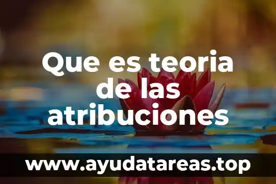 Que es teoria de las atribuciones