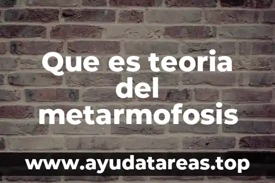 Que es teoria del metarmofosis