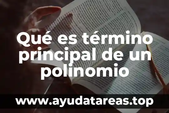 Qué es término principal de un polinomio