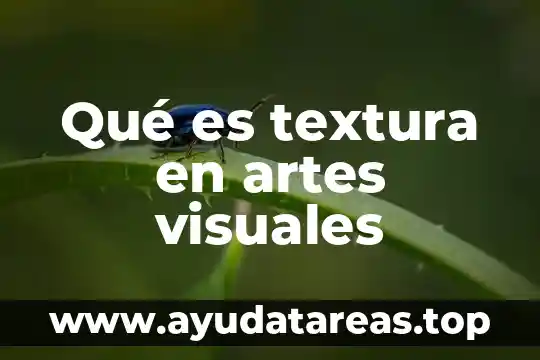Qué es textura en artes visuales