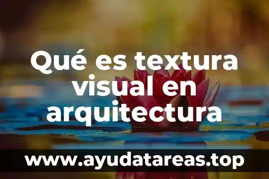Qué es textura visual en arquitectura