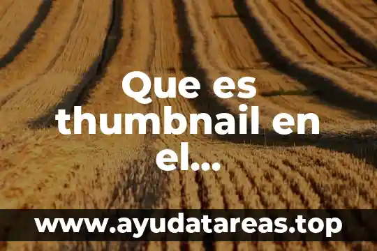 Que es thumbnail en el almacenamiento de un celular