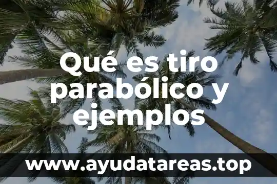 Qué es tiro parabólico y ejemplos