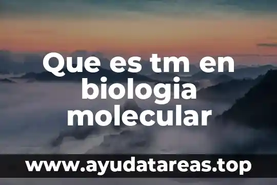 Que es un compuesto molecular en quimica 8 Que es tm en biologia molecular