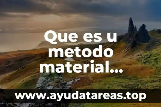 Que significa que es de material sintético 6 Que es u metodo material probatorio