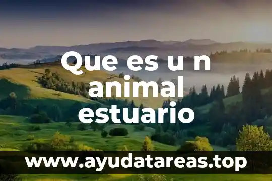 Que es el animal tijerillas 4 Que es u n animal estuario