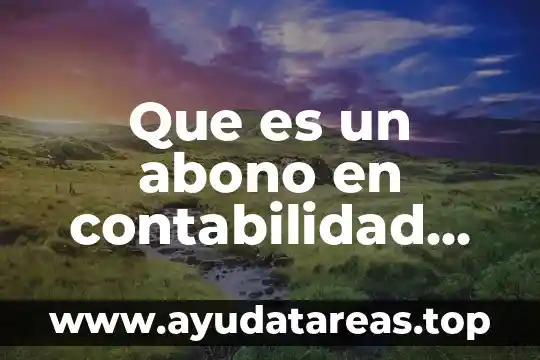 ¿Qué es cargo y abono en contabilidad definición? 6 Que es un abono en contabilidad con autor
