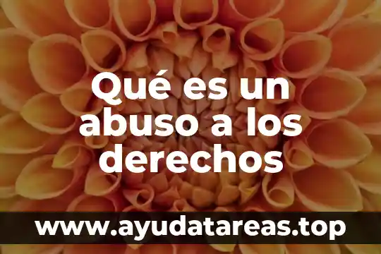 Qué es un abuso a los derechos