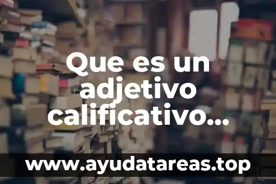 Que es texto adjetivo 3 Que es un adjetivo calificativo corta definición