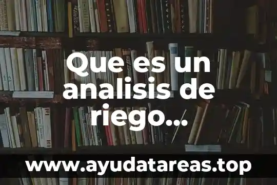 Que es un analisis de riego ambientales