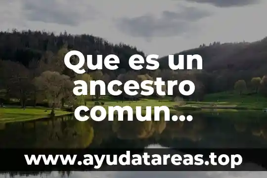 Qué es el sentido común en psicología 4 Que es un ancestro comun biologia